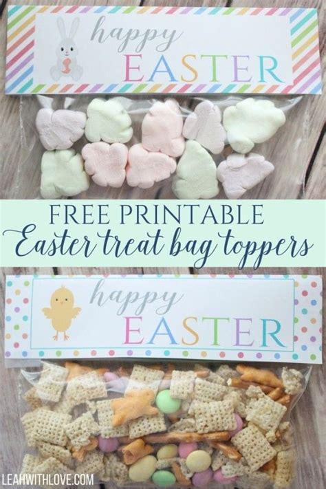 Happy Easter Treat Bag Toppers Leah With Love Easter Treat Bags
