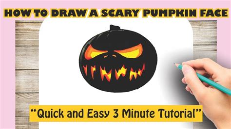 How To Draw A Scary Pumpkin Face Halloween Youtube