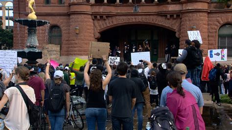 Black Lives Matter Protest At Bexar County Courthouse Remains Peaceful