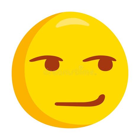 Smirking Emoji Icon Illustration Flirting Smug Vector Symbol Emoticon