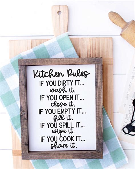 Kitchen Rules Print Kitchen Rules Decor Kitchen Print Printable Kitchen