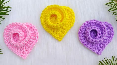 Spiral Rose Heart Crochet Pattern For Beginners Trendnewzd
