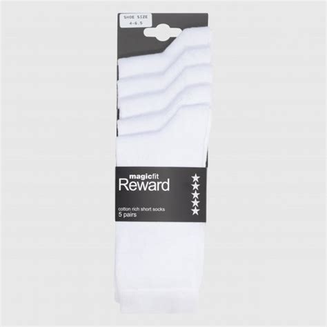 5pk White Ankle Socks Accessories From Smarty Schoolwear Ltd Uk