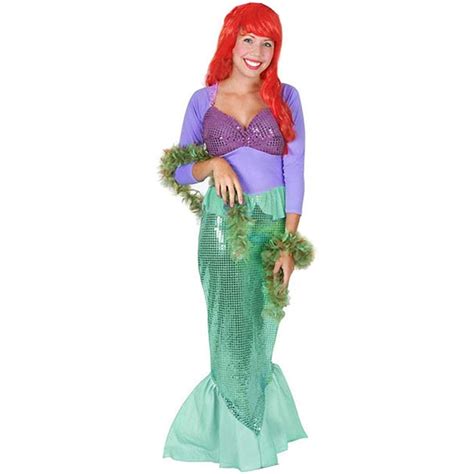 Adult Women Ariel Little Mermaid Halloween Cosplay Costume On