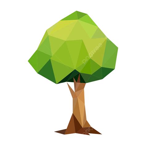 Green Triangle Clipart Png Images Low Poly Tree Triangle Design Green