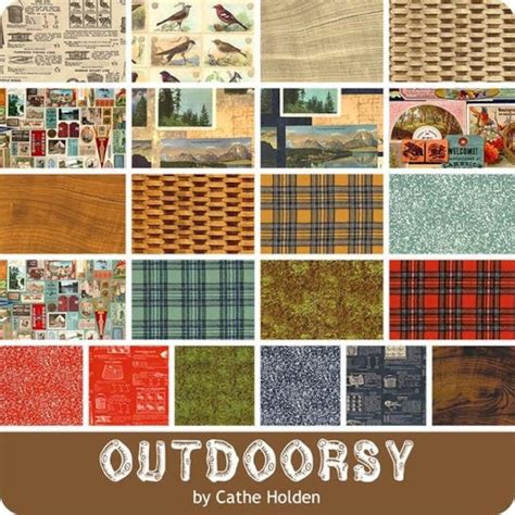 Outdoorsy Layer Cake By Cathe Holden Moda Precuts Forest And Etsy