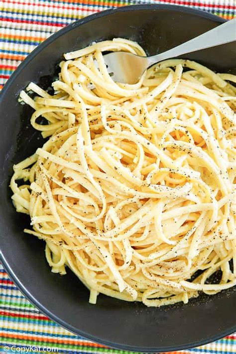 Find out how many calories are in olive garden. Pasta with Egg and Cheese | CopyKat Recipes