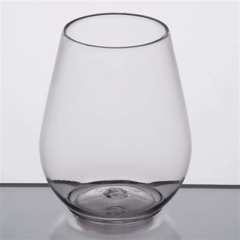 Visions 4 Oz Clear Plastic Stemless Wine Sampler Glass 8 Pack