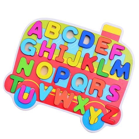 Buy Magideal Wooden Alphabet Jigsaw Early Learning Educational Kids