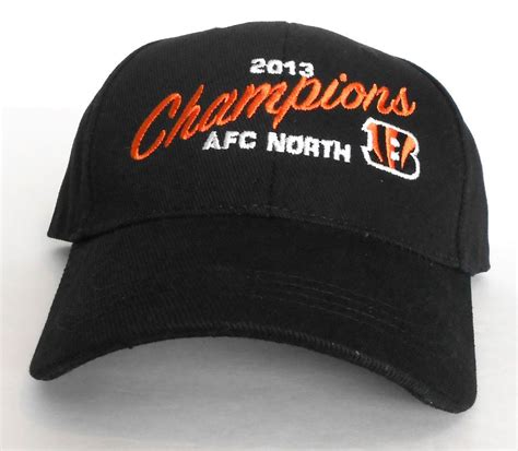 Shop cincinnati bengals adjustable, snapback, fitted & beanie hats. new CINCINNATI BENGALS 2013 AFC NORTH CHAMPIONS Black ...