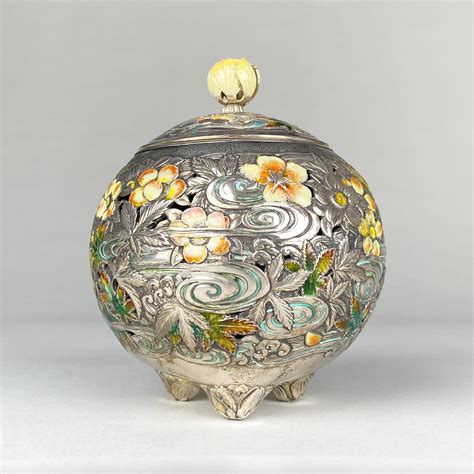 An Antique Japanese Silver And Enamel Koro Kevin Page