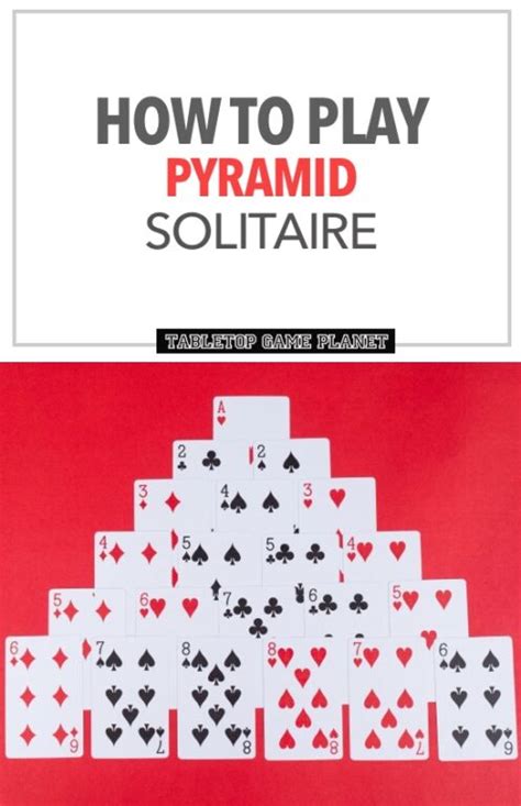 How To Play Pyramid Solitaire Tabletop Game Planet