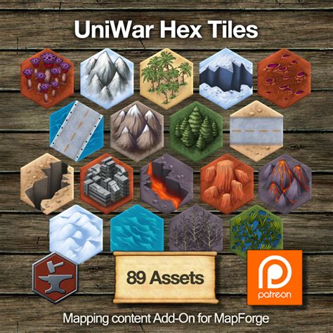 Uniwar Hex Tiles Mapforge
