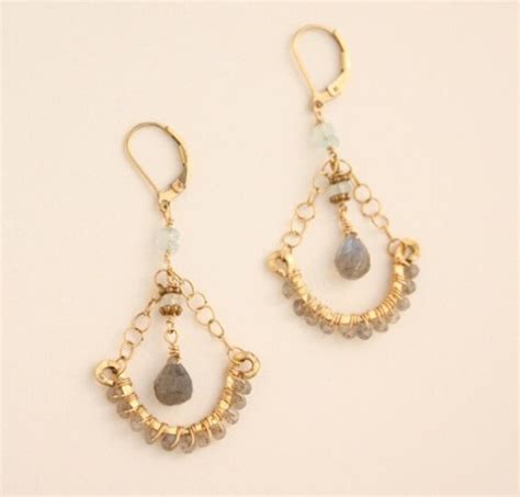 Items Similar To Kt Goldfilled Chandelier Earrings With Labradorite