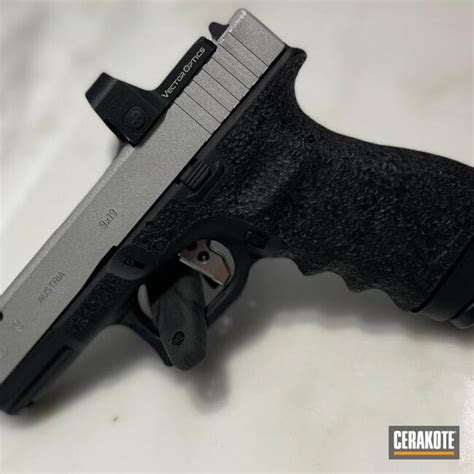 Glock Cerakoted Using Satin Aluminum And Armor Black Cerakote