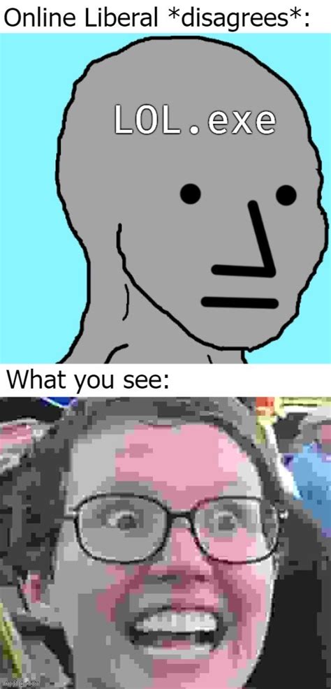 Image Tagged In Npc Triggered Liberal Politics Funny Liberals Imgflip