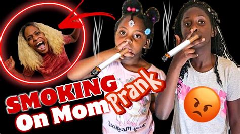 Cigarette Prank On Our Momma Watch Til The End Rj Gets Choked Out Youtube
