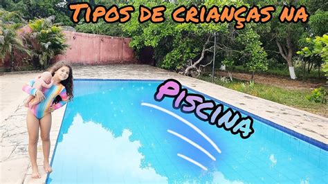 Isa Faz O Desafio De Tipos De Crianças Na Piscina Com Muita Diversão