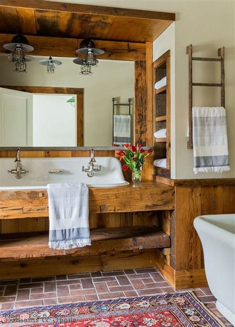 You can't pass up on this stunning pottery barn sausalito. 34 Rustic Bathroom Vanities And Cabinets For A Cozy Touch ...