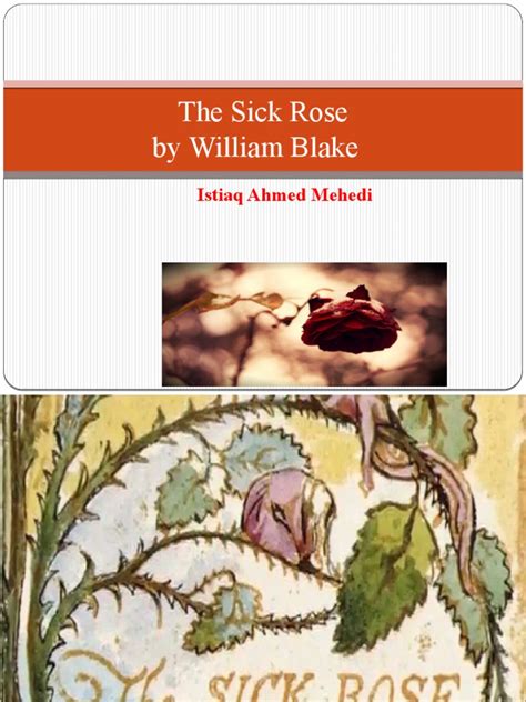 The Sick Rose By William Blake Pdf Poetry
