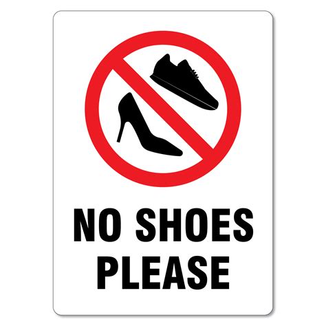 Sign Ever Sign Board For Remove Your Shoes Office Hotel Restaurant Waterproof No Shoes Allowed