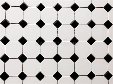 Close Up Surface Of Black And White Square Tiles Stock Photo Image Of
