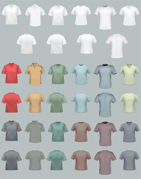 T Shirt Template Pack Psd And Vector Files Designshock