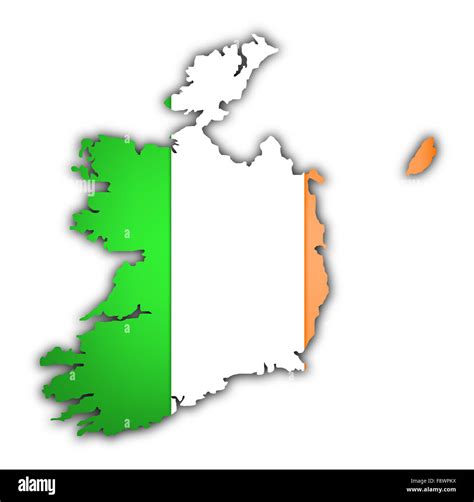 Flag And Map Of Ireland Stock Photo Alamy