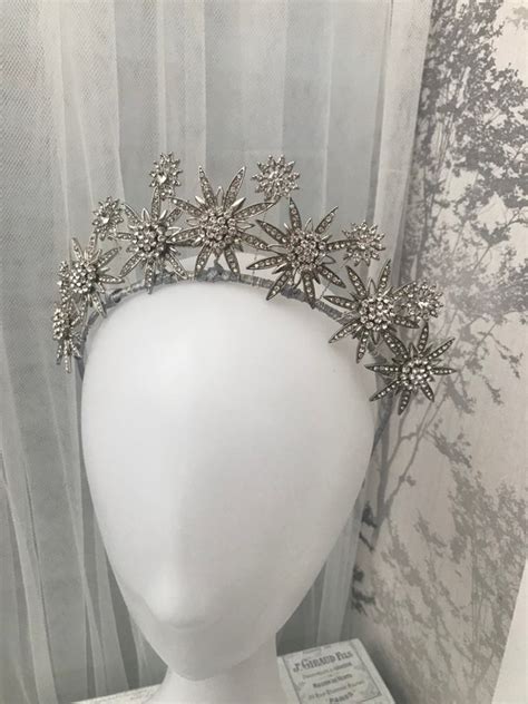 celestial star tiara star crown star headpiece bridal etsy
