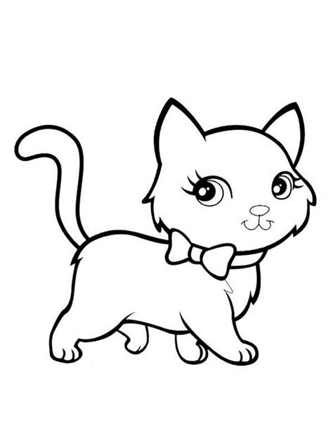 Cute Cat Pages For Girls Coloring Pages