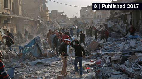 Airstrikes Kill Dozens Of People In Syrian Market The New York Times