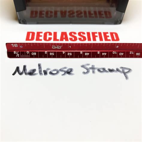 Declassified Rubber Stamp For Office Use Self Inking Melrose Stamp