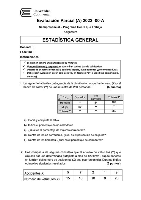 Eval Parcial Estadística Gqt 2022 Evaluación Parcial A 2022 00 A