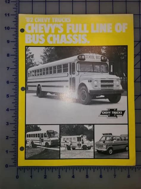 1982 Chevrolet Bus Chassis Brochure 1169 Picclick