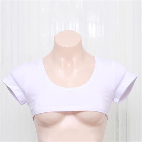 Sexy Women S No Bra Club Cotton Short Sleeve Crop Top T Shirt Summer