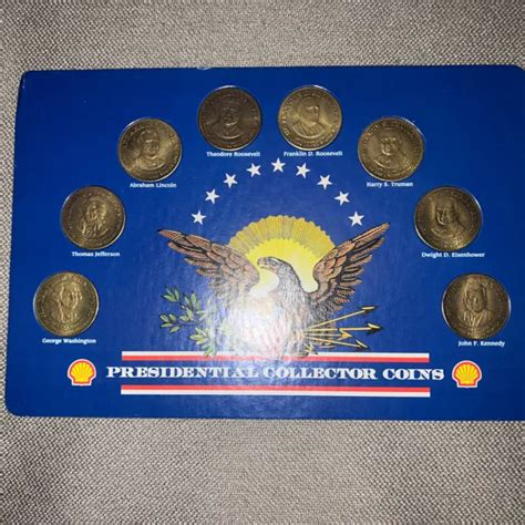 1992 Shell Gas Co Presidential Collector Coins 8 President Coins