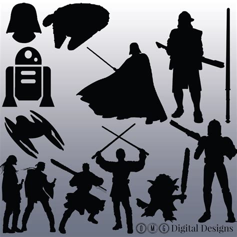 12 Star Wars Silhouette Clipart Images Clipart Design