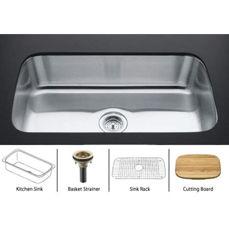 Choose the kitchen sink that is right for you. Kohler Undertone-K-3183-Package-BV Stainless Sink ...