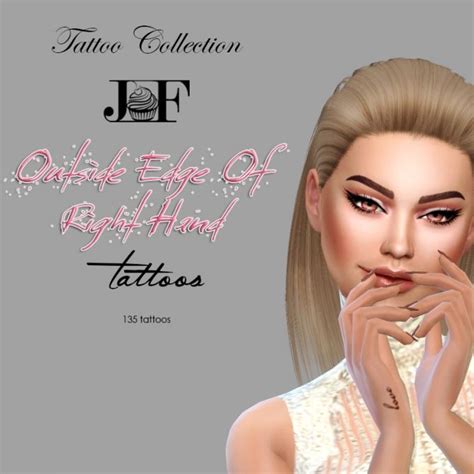 Outside Edge Of Right Hand Tattoos Collection At Jfc Sims Sims 4