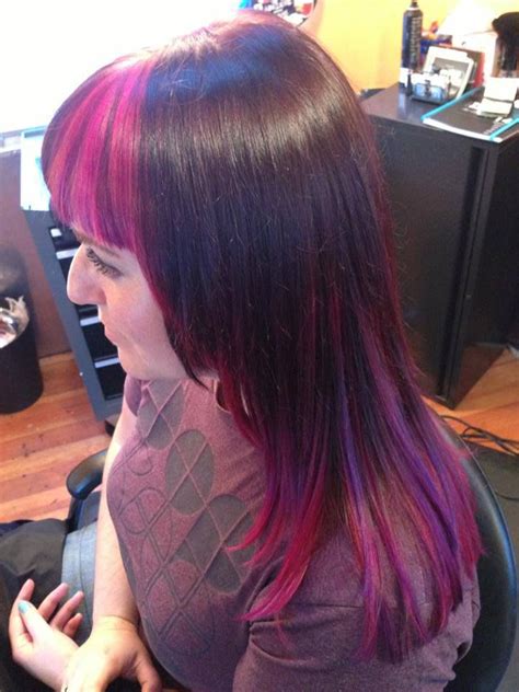 Pink And Purple Hair Fuchsia Hair Purple Hair Dreadlocks Long Hair