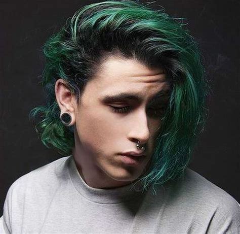 40 Dreamy Green Hair Color Ideas For Stylish Men To Try Asap Cabello Tintes De Moda Color De