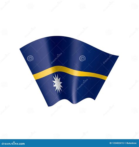 Nauru Flag Vector Illustration On A White Background Stock Vector