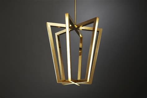 This pendant comes with a single chain, with all hanging components included. Asterix: A Family of Geometric Brass Chandeliers - Design Milk