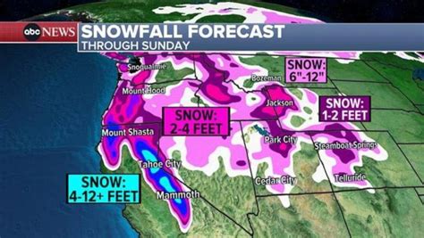 California Winter Storm Blizzard Warning Issued As Snow Heads To