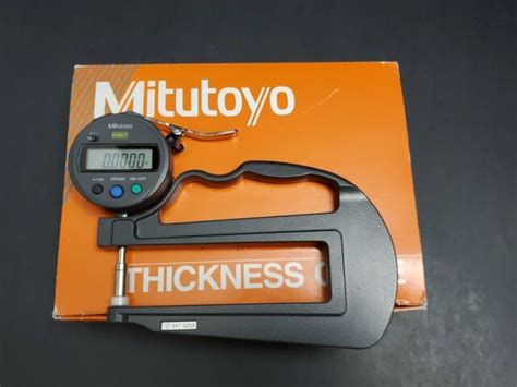 Mitutoyo 547 520s Digital Thickness Gauge With Flat Anvil 120mm Throat