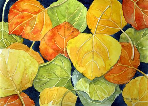 Watercolor Leaves By Mark Jennings