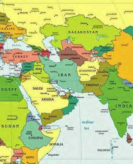 Map Middle East And Asia Get Map Update