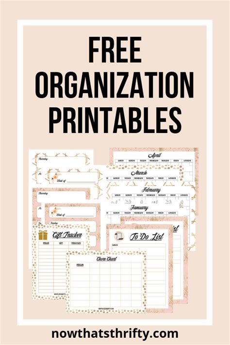 Free Organization Printables To Download Now Thats Thrifty Free
