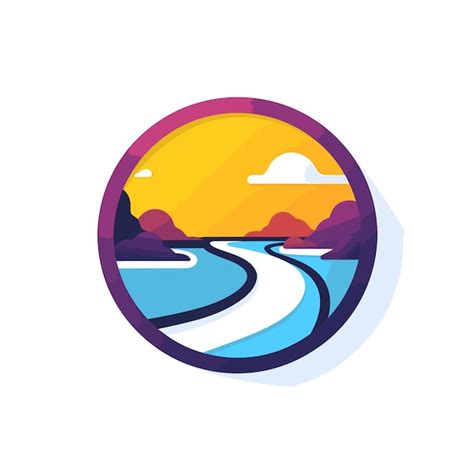 Premium Vector Vector Of A Flat Icon Representing A River With A