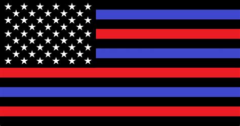 First Responders American Flag Black Bluered Stripes Topperz